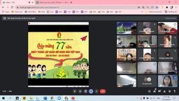 Liên đội trường THCS Mạc Dĩnh Chi tổ chức chào mừng 77 năm Ngày thành lập Quân đội Nhân dân Việt Nam bằng hình thức trực tuyến (22/12/1944- 22/12/2021)