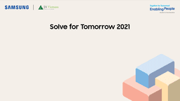 CHUNG KẾT CUỘC THI SOLVE FOR TOMORROW 2021