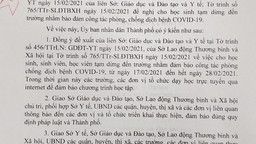 Thông báo về việc nghỉ học phòng chống dịch bện Covid-19