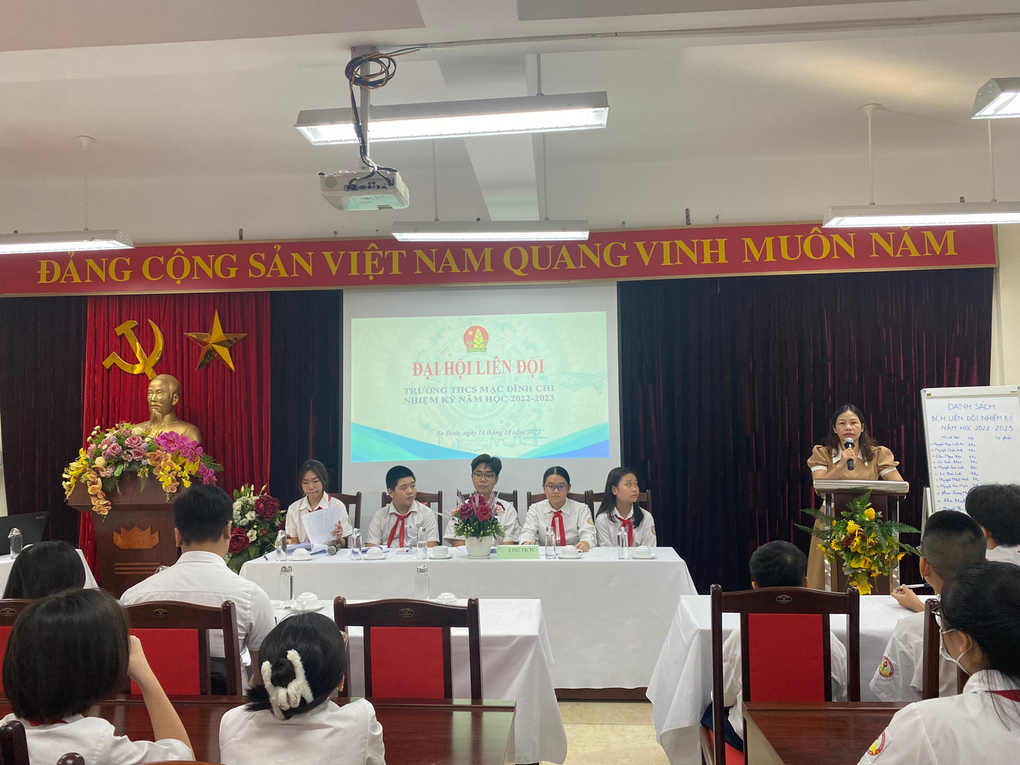 Thành công của Đại hội Liên đội trường THCS Mạc Đĩnh Chi  nhiệm kỳ năm học 2022-2023