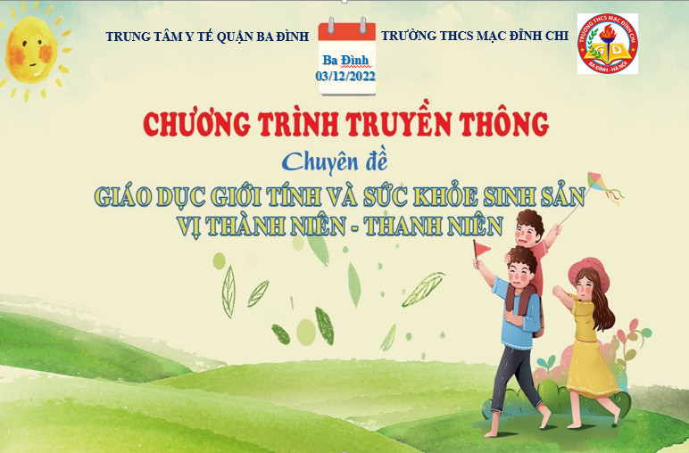 Chuyên đề Giáo dục giới tính và sức khoẻ sinh sản vị thành niên – thanh niên