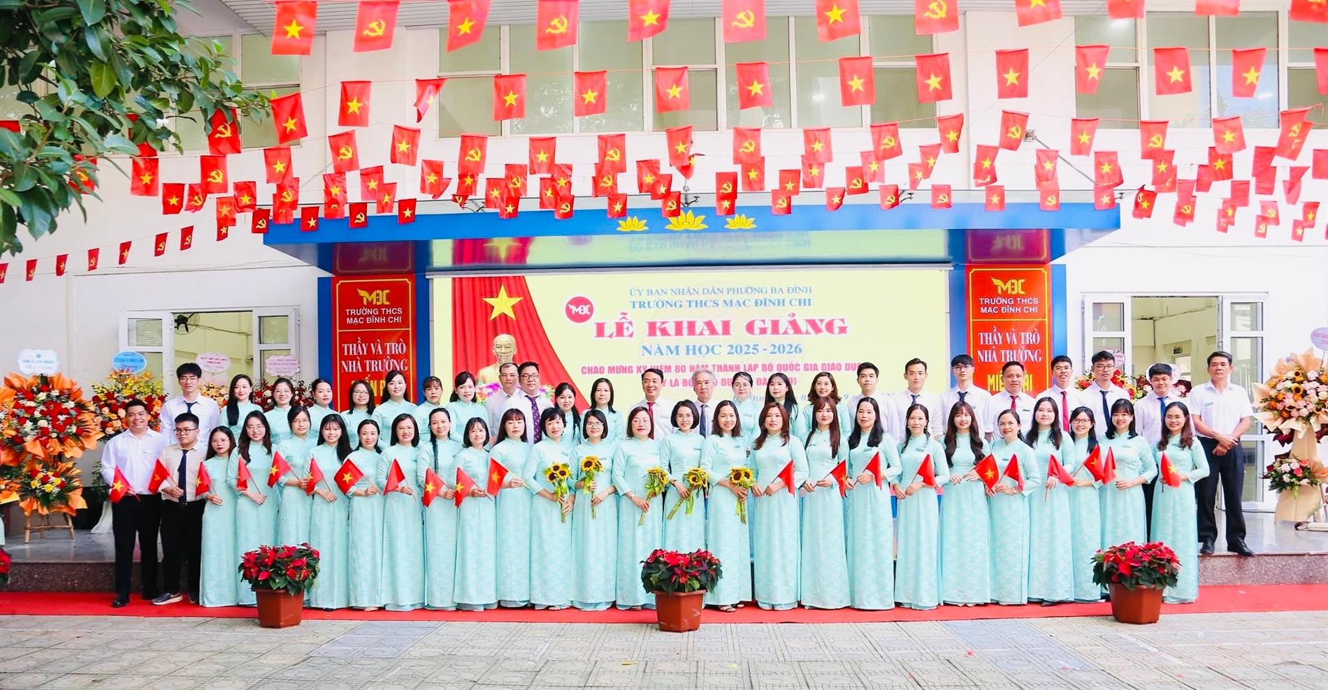 Trường THCS Mạc Đĩnh Chi tưng bừng tổ chức Lễ khai giảng năm học mới 2025–2026