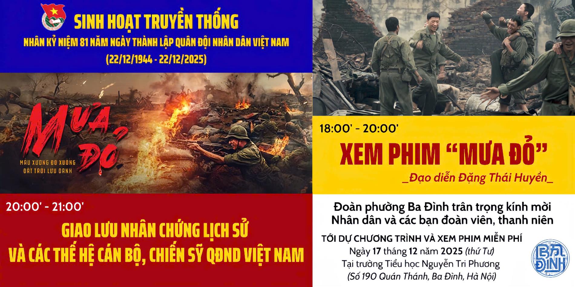 Buổi sinh hoạt truyền thống nhân kỷ niệm 81 năm ngày thành lập Quân đội Nhân dân Việt Nam (22/12/1944 – 22/12/2025)