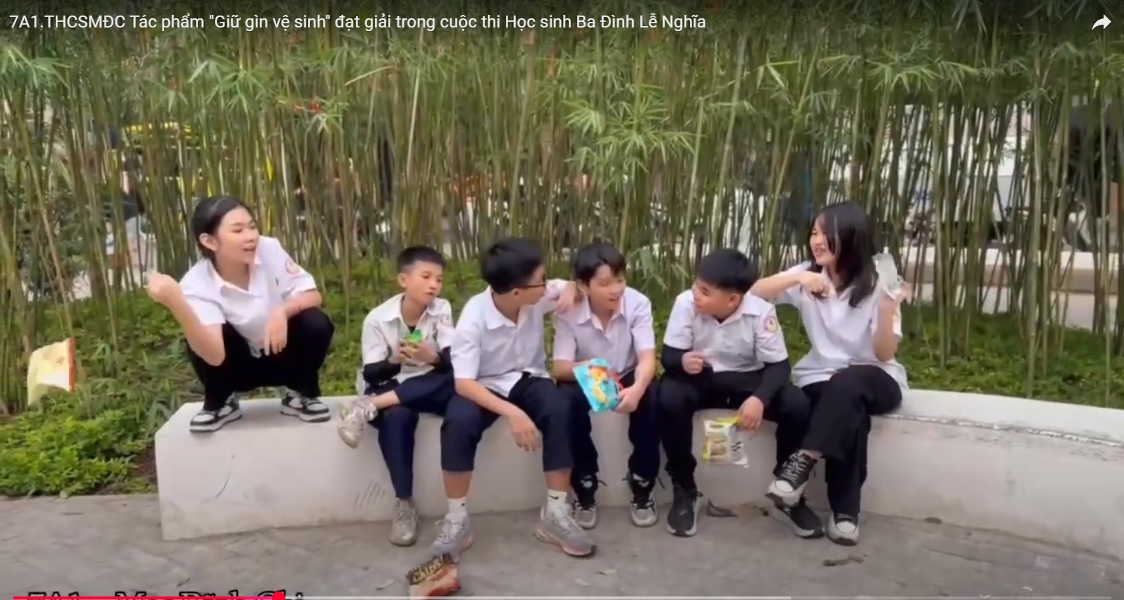 Tác phẩm "Giữ gìn vệ sinh" của học sinh lớp 7A1 đạt giải trong cuộc thi "Học sinh Ba Đình lễ nghĩa"