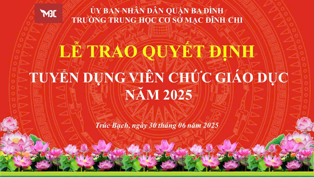 Lễ trao quyết định tuyển dụng viên chức giáo dục năm 2025
