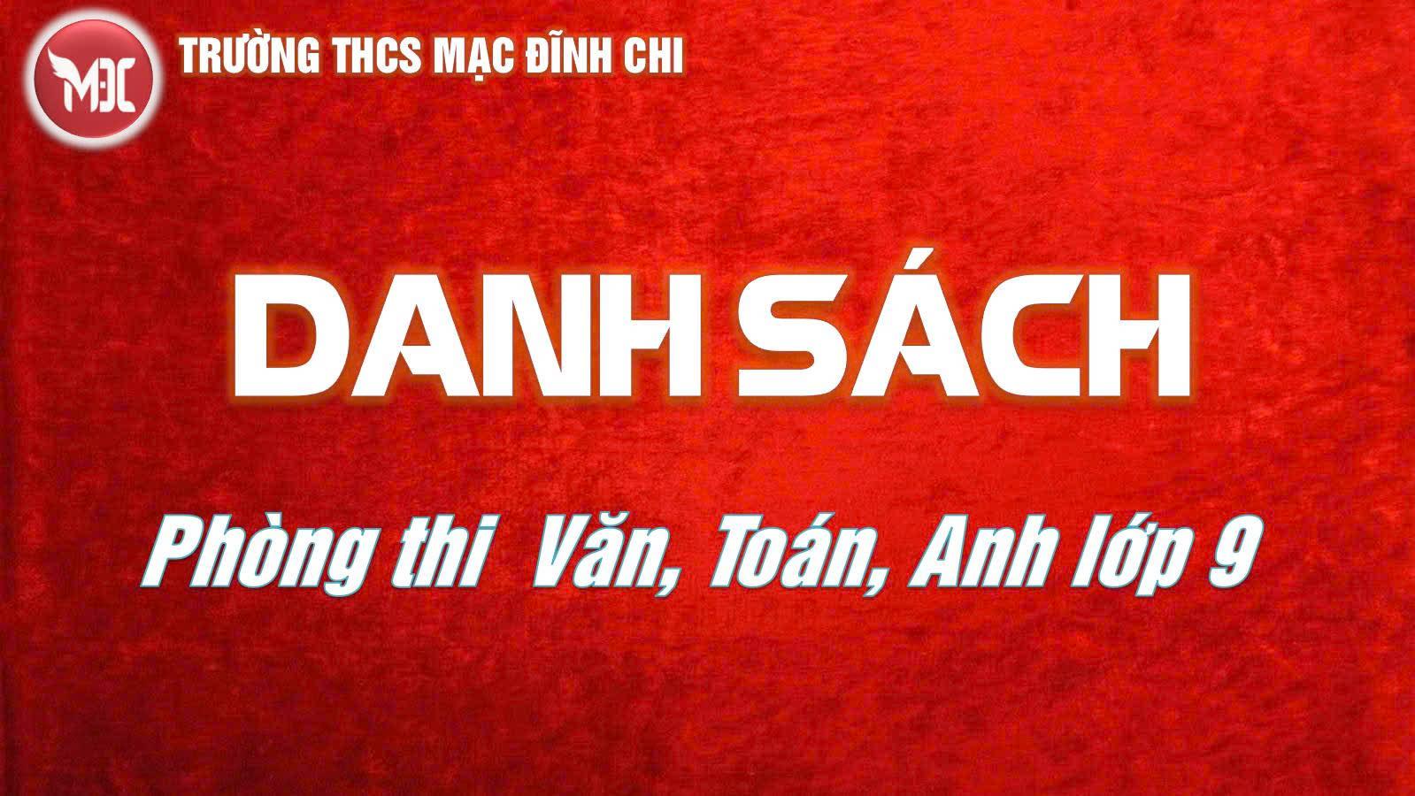 Danh sách Phòng thi Học kỳ II môn Văn, Toán, Anh lớp 9 năm học 2025-2026